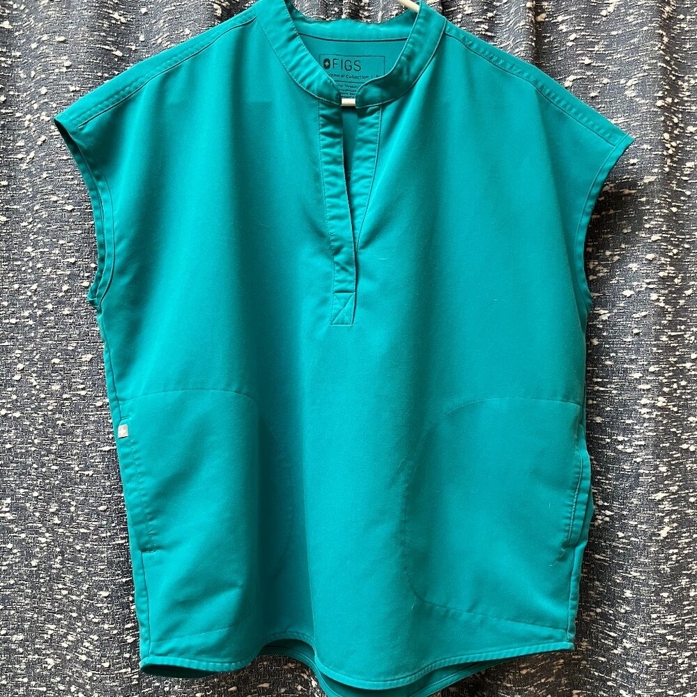 Figs Teal Rafaela Top Size Medium